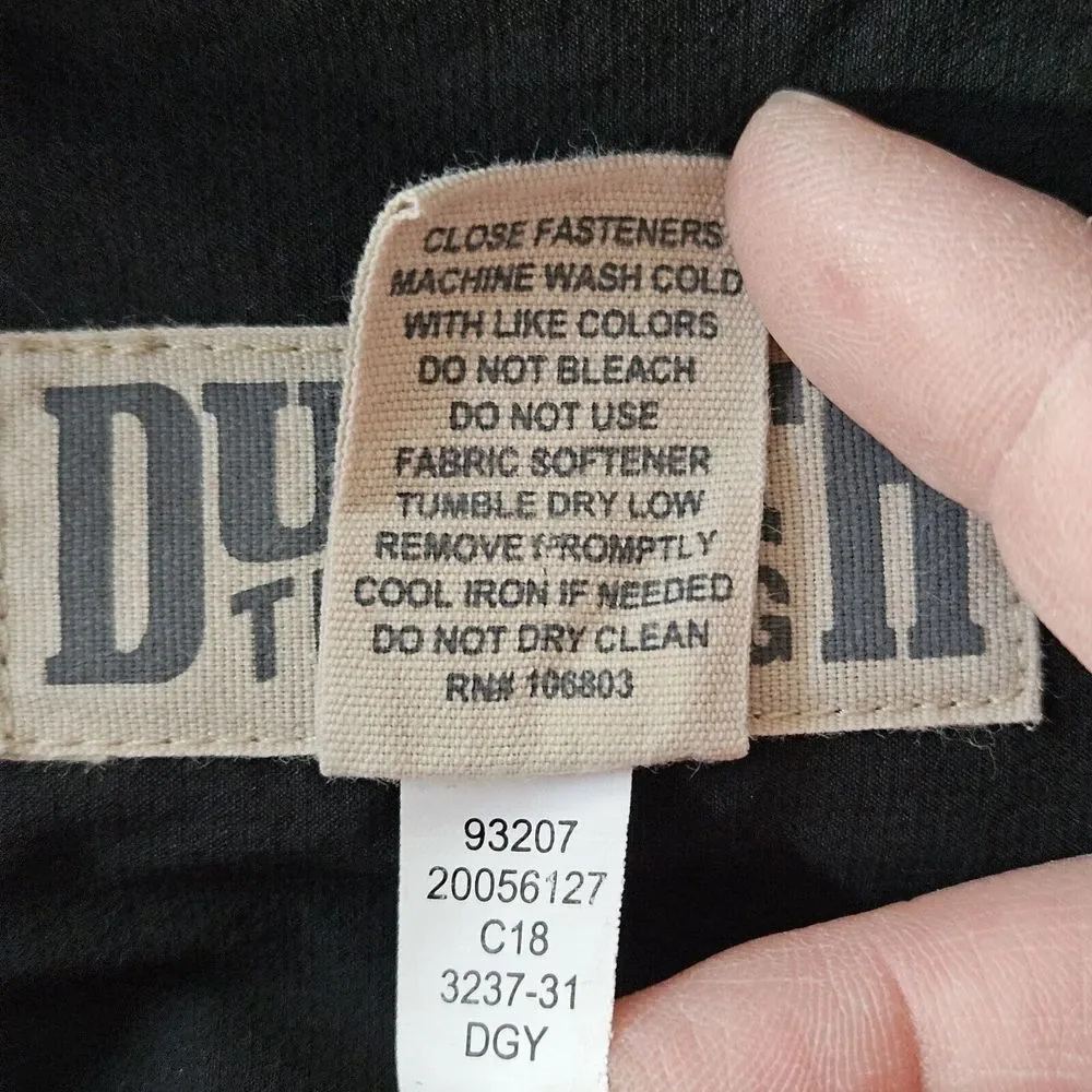 Duluth Trading Jacket Men 2XL Tall Grey Hills Windfront Hooded Fleece Lined Gorp